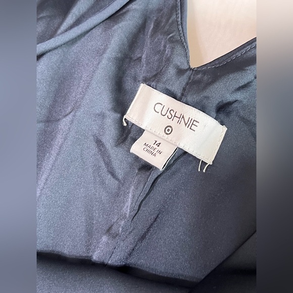 Cushnie For Target Blue/Green Colorblock Pleated Midi Dress Size 14 - Picture 7 of 12